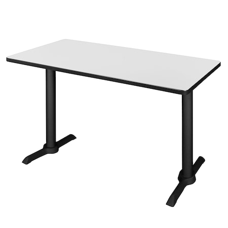 Cain 48 X 24 In. Steel T-Base Training Seminar Table- White